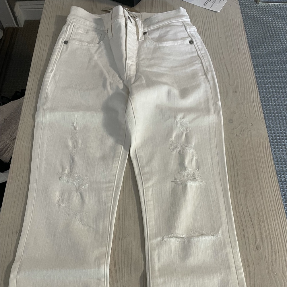 Madewell high riser skinny crop denim pants